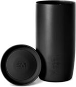 Simple Modern Travel Coffee Mug Tumbler with 360° Lid | Ceramic-Lined Insulated Stainless Steel Cold Brew Iced Coffee Cup | Gifts for Women Men Her Him | Voyager Signature | 16oz | Midnight Black - Image 2