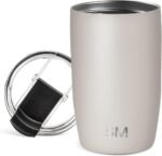 Simple Modern Travel Coffee Mug Tumbler with Flip Lid | Reusable Insulated Stainless Steel Cold Brew Iced Coffee Cup Thermos | Gifts for Women Men Him Her | Voyager Collection | 12oz | Almond Birch - Image 2
