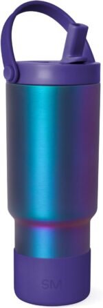Simple Modern Trek Pivot | 24oz Kids Flip Straw Tumbler with Handle and Silicone Boot | Insulated Water Bottle Stainless Steel Cup | School Travel Jug | Prism - Image 2
