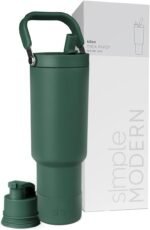 Simple Modern Trek Pivot | 40oz Flip Straw Tumbler with Handle | Water Bottle & Boot | Interchangeable Straw & Chug Lids | Insulated Stainless Steel Jug | Gym Sports Outdoors | Forest - Image 2