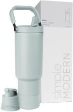 Simple Modern Trek Pivot | 40oz Flip Straw Tumbler with Handle | Water Bottle & Boot | Interchangeable Straw & Chug Lids | Insulated Stainless Steel Jug | Gym Sports Outdoors | Sea Glass Sage - Image 2