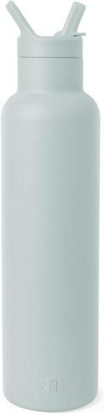 Simple Modern Water Bottle with Narrow Mouth Straw Lid Metal Thermos Vacuum Insulated Stainless Steel l Reusable Leak Proof BPA-Free Flask | Ascent Collection | 24oz, Sea Glass Sage - Image 2