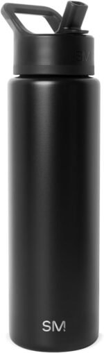 Simple Modern Water Bottle with Straw Lid | Vacuum Insulated Stainless Steel Metal Thermos | Reusable Leak Proof BPA-Free Flask for Sports Gym | Summit Collection | 30oz, Midnight Black - Image 2