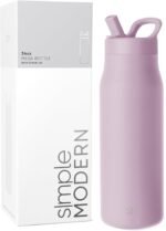Simple Modern Water Bottle with Straw lid | Insulated Stainless Steel Thermos | Reusable Travel Water Bottles for Gym & Sports | Leak Proof & BPA Free | 34oz, Lavender Mist - Image 2