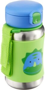 Skip Hop Toddler Sippy Cup - Zoo Stainless Steel Straw Bottle, Dino - Image 2