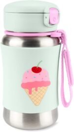Skip Hop Toddler Sippy Cup with Straw, Sparks Stainless Steel Straw Bottle, Ice Cream - Image 2