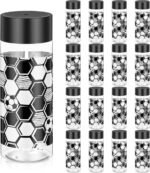 Skylety 16 Pcs 12 oz Soccer Plastic Cups with Lid Bulk Reusable Soccer Cup Plastic Juice Bottles Tumbler for Sport Themed Party Favors Birthday Team Gifts - Image 2