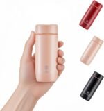 Small Thermo Bottle Mini Vacuum Insulated Water Bottle 200ml/6.8oz Water Flask Stainless Steel Thermal Water Bottles Thermo for Hot and Cold Drinks for Purse Handbag Pocket (Pink) - Image 2