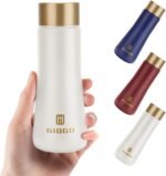 Small Thermo Bottle Slim Mini Vacuum Insulated Water Bottle 180ml/6.1oz Water Flask Stainless Steel Thermal Water Bottles Thermo for Hot and Cold Drinks Perfect for Purse or Kids Lunch Bag(White) - Image 2