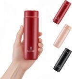 Small Thermo Bottle Slim Mini Vacuum Insulated Water Bottle 285ml/9.6oz Water Flask Stainless Steel Thermal Water Bottles Thermo for Hot and Cold Drinks Perfect for Purse or Kids Lunch Bag(Red) - Image 2