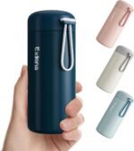 Small Water Bottle 10oz, Small Insulated Water Bottle for Hot&Cold Drinks, Water Bottle Purse with Carry Handle - 100% Leakproof Perfect for School, Travel...(Dark Blue) - Image 2