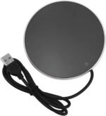 Smart Coffee Mug Warmer, 3 Levels Temperature Setting USB Powered Beverage Cup Warmer for Home Kitchen Office Desk Use(Silver) - Image 2