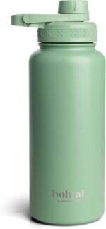 Smartshake Bohtal 960ml/32 oz Insulated Water Bottle, Durable Stainless Steel Water Bottle, Leak Proof Water Bottle, Keep Drinks Hot for 6 Hours, Cold for 12 Hours, BPA-Free, Leak-Proof Lid - Green - Image 2
