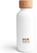 Smartshake EcoBottle 650ml/ 22 oz BPA Free Water Bottle | Reusable, Recyclable, Non-Toxic & Eco-Friendly | Lightweight & Leakproof Small Flask, White - Image 2