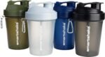 Smartshake Lite 4-Pack Protein Shaker Bottle 400 ml | 13.5 oz - Leakproof Screw-on Lid - BPA Free – Unisex - Mist Grey, Army Green, Black, Navy Blue | 4-Pack, Leakproof, Screw-on Lid, BPA Free, Unisex - Image 2