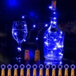 SmilingTown 12 Packs 20 LED Wine Bottle Lights with Cork - Silver Wire Fairy String Lights Battery Operated Cork Lights for Wine Liquor Bottle,Bedroom,Christmas,Birthday Party Decor(Blue) - Image 2