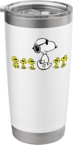 Snoopy and Woodstock Cool Crew Peanuts Design Stainless Steel Insulated Tumbler - Image 2