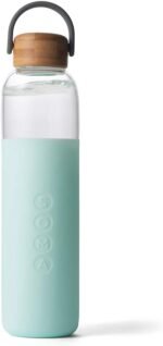 Soma Glass Water Bottle with Silicone Sleeve, BPA-Free, Mint, 25oz - Image 2