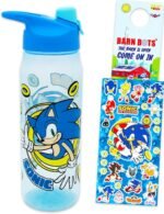 Sonic The Hedgehog Water Bottle Bundle - Video Game School Supplies Set with 20 Oz Drinking Cup, Stickers, More | Sonic Water Bottle for Kids, Boys, Girls - Image 2