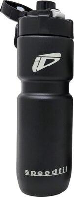 Speedfil Speedflask 21 oz. Vacuum Insulated Stainless Steel Cycling Sports Water Bottle with NEW Bounce Back Lid 2.0 (Black) - Image 2