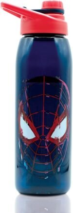 Spider-Man Marvel Miles Morales 28-Ounce Sports Water Bottle | BPA-Free Plastic Water Jug With Leakproof Screw-Top Lid And Flip-Up Cap | Hydration For Outdoor Activities, Gym Fitness Gifts - Image 2