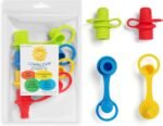 Spill-Proof Water Bottle Spout Adapter for Kids - Water Bottle Adapter Toddlers and Adults - BPA Free Water Bottle Tops - Compact Silicone Sippy Cup Lids - 4 Pack Red Blue Green Yellow - Image 2