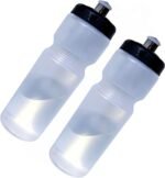 Squeeze Water Bottle Sports 24oz, BPA-Free Bicycle Water Bottle 2Pack, Fit Bike Cage, Gym Cycling Hiking (Clear) - Image 2