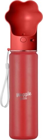 Stainless Steel Dog Travel Water Bottle, Vacuum Insulated Portable Dog Water Dispenser, Drink Cup and Snack Container On The Go, Outdoor Walking, Hiking, Travel (Red, 22oz) - Image 2