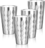 Stainless Steel Double Wall Cups, 16 oz Insulated Tumbler, 4 Pack Unbreakable Stackable Water Tumblers Insulated Metal Cup Premium Drinking Glasses for Travel Camping Home Outdoor - Image 2