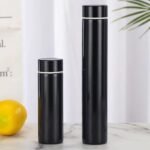 Stainless Steel Insulated, Mini Water Bottle, Leak Proof, Small Stainless Keep Drink Cold and Hot (Black 9 OZ) - Image 2