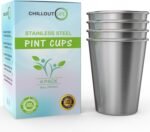 Stainless Steel Pint Cups Water Tumblers 16 oz - Unbreakable, BPA Free, Stackable Premium Quality 18/18 Metal Drinking glasses for Home & Outdoor Activities, Picnic, Travel & Camping (4-Pack) - Image 2