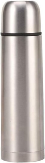 Stainless Steel Thermal Bottle with Cup Vacuum Insulated Bottle for Hot and Cold Drinks Coffee Cup Travel Mug Vacuum Flask for Tea 17Oz/500Ml(Silver) - Image 2