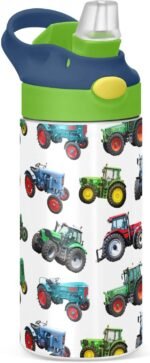 Stainless Steel Water Bottle for kids- 12 Ounce Stainless Steel Vacuum Insulated Water Bottle for Kids children,Double Wall Vacuum Insulated Bottles (Tractor-1) - Image 2