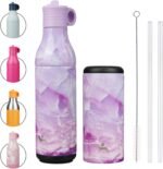 Stainless Steel Water Bottle with Straw, Insulated, Reusable Metal Travel Bottle with Bottom Removable Cup, BPA Free, Leak Proof, Dawn - Image 2