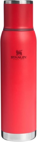 Stanley Adventure-To-Go Vacuum Bottle 1.4 qt | Wide Mouth with Leakproof Cup Lid | Keep Drinks Hot or Cold | Packable for Travel | Insulated Stainless Steel Thermal Bottle | BPA-Free | Chili Red - Image 2