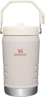 Stanley IceFlow Flip Straw Jug with Handle 40 oz| Twist On Lid and Flip Up Straw | Leak Resistant for Travel and Sports | Insulated Stainless Steel | BPA-Free | Rose Quartz - Image 2