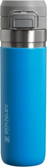 Stanley Quick Flip GO Water Bottle 24 oz | Push Button Lid | Leakproof and Packable for Travel and Sports | Insulated Stainless Steel | BPA-Free | Azure - Image 2