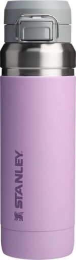 Stanley Quick Flip GO Water Bottle 36 oz | Push Button Lid | Leakproof and Packable for Travel and Sports | Insulated Stainless Steel | BPA-Free | Lilac - Image 2