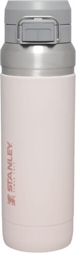 Stanley Quick Flip GO Water Bottle 36 oz | Push Button Lid | Leakproof and Packable for Travel and Sports | Insulated Stainless Steel | BPA-Free | Rose Quartz - Image 2