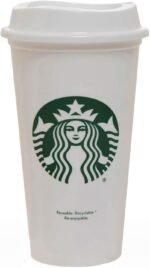 Starbucks White Reusable Plastic Travel Mug/Cup/Tumbler Grande Medium, 16oz 473ml - Image 2