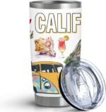 State Travel Mug for State Lover,20oz Double Wall Tumbler Vacuum Insulated Stainless Steel Coffee Cups (California) - Image 2
