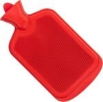 SteadMax Hot Water Bottle, 2L (68oz) Natural Rubber -BPA Free- Durable Large Hot Water Bag for Hot Compress and Heat Therapy, Pain Relief from Cramps, Back Pain, Sore Muscles, Injuries, Red - Image 2