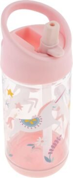 Stephen Joseph, Kids Flip Top Water Bottle, 10 oz Tritan BPA Free, Water Bottle for Girls & Boys, Back to School Flip Top Bottle, Pink Unicorn - Image 2