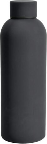 SuperGeneriX 17oz Matte Finish Stainless Steel Water Bottle | Vacuum Insulated Travel Bottle |12 hrs Hot & 18 hrs Cold| Smooth Rubber Finish Water Bottle (Black) - Image 2