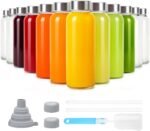 Sursip 10 oz Glass Juice Bottles, 12 Pack with Stainless Steel Lids – Reusable Small Glass Bottles for Smoothies, Iced Tea & Milk – Leak-Proof, BPA-Free, Dishwasher Safe - Image 2