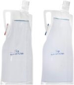 Survivor Filter Clear Collapsible Water Bottles - Travel, Hiking, Foldable, BPA-Free - 2 x - Image 2
