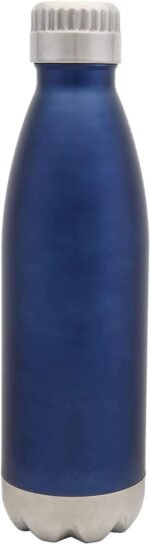 Sweat-free Stainless Steel Reusable Water Bottle (17 oz.) Vacuum Insulated Copper Lined Double-Wall | Keeps Liquids Cold for 24 hrs, Hot for 16 hrs | Eco-friendly, Portable, Leakproof | Vastigo (Navy) - Image 2