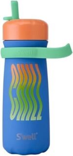 S'well Stainless Steel Kids Traveler with Flip Straw Lid, 16oz, Blue Chill, Triple Layered Vacuum Insulated Containers Keeps Drinks Cold for 24 Hours, BPA Free, Easy Carrying On the Go - Image 2