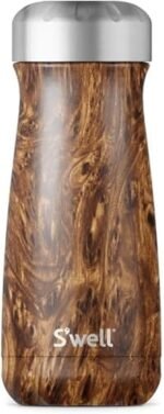 S'well Stainless Steel Traveler, 16oz, Teakwood, Triple Layered Vacuum Insulated Containers Keeps Drinks Cold for 24 Hours and Hot for 12, BPA Free, Easy Carrying On the Go - Image 2
