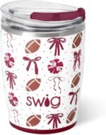 Swig Life 12oz Insulated Tumbler, Travel Coffee Tumbler with Lid, Cup Holder Friendly Travel Coffee Mug, Stainless Steel, 12 oz Reusable Insulated Coffee Mug (We've Got Spirit Maroon) - Image 2